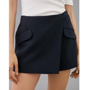Anthropologie Maeve Tailored Skirt Skort 0 Black